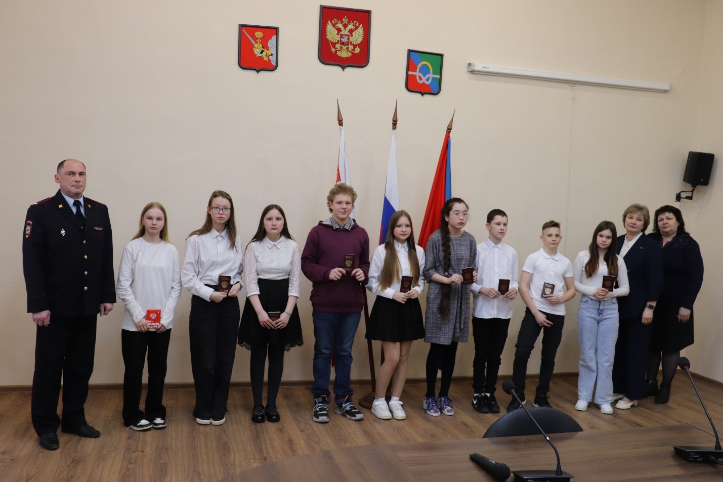 Юные жители Бабаевского округа получили свой главный документ, удостоверяющий личность.